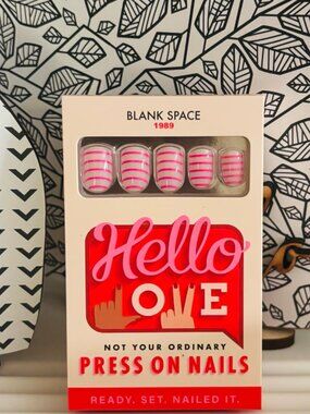 Hello Love Blank Space Press On Nails